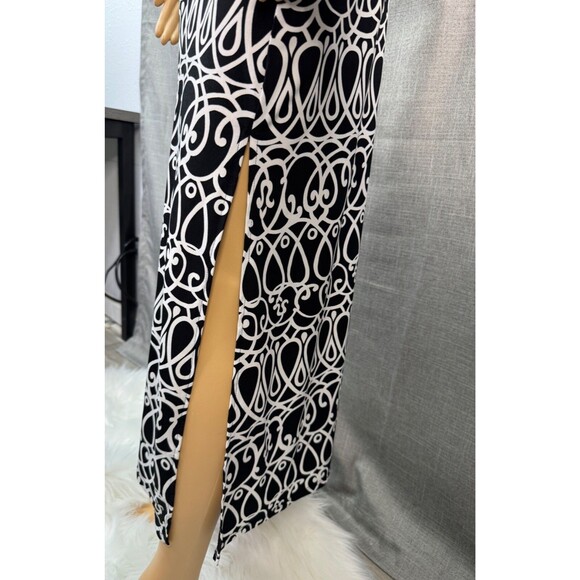 White House Black Market Side Slit Stretch Geo Print Maxi Skirt Women's Size XS - Picture 3 of 5